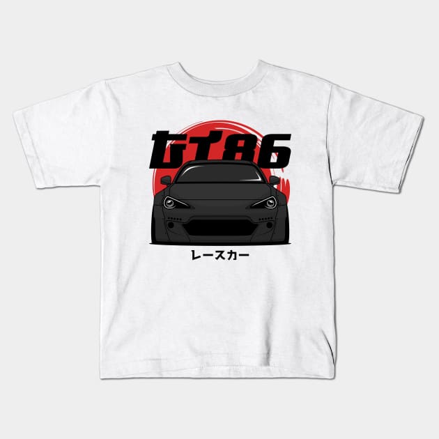 Black GT 86 Front Kids T-Shirt by GoldenTuners